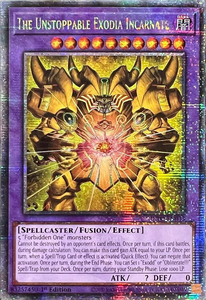 The Unstoppable Exodia Incarnate (Quarter Century Secret Rare) - (INFO)