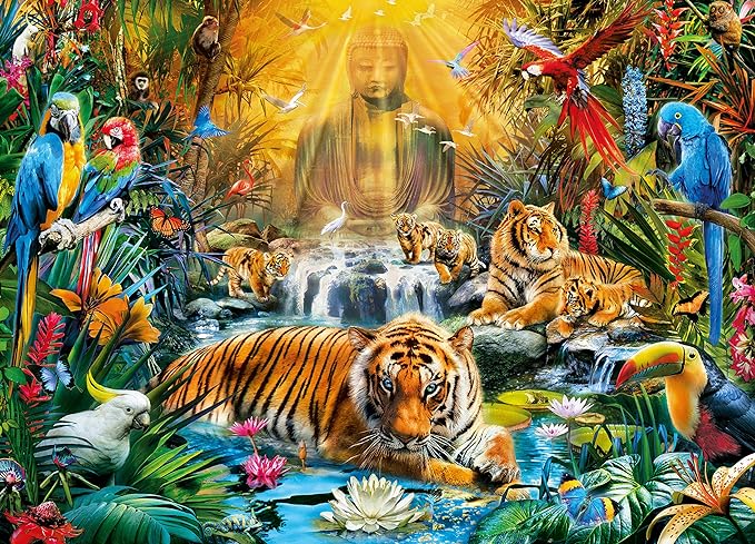 1000 Piece Puzzle - Mystic Tigers